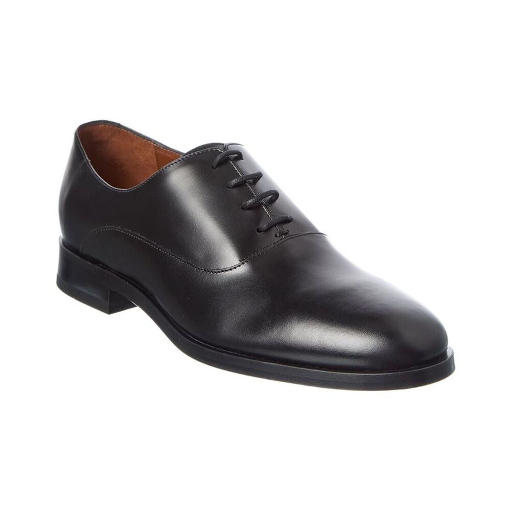 Valentino Vlogo Leather Oxford, Black